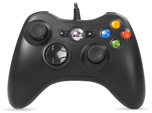 Rampage Gamepad - SG-R360 Black (USB, 2,2m kábel, PC és Xbox360 kompatibilis, fekete)