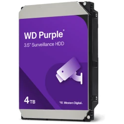 Western Digital Belső HDD 3.5" 4TB - WD44PURZ (5400rpm, 128MB puffer, SATA3 - Purple (biztonságtechnikai rögzítőkbe is))
