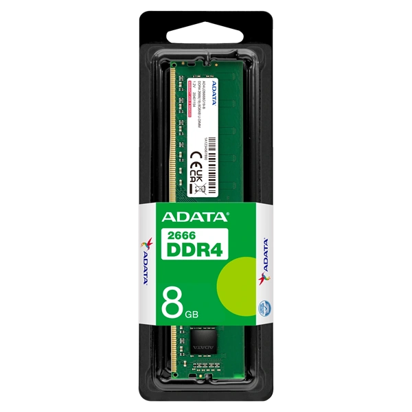 ADATA Memória Desktop - 8GB DDR4 (2666MHz, CL19, 1.2V) 1 ADATA Memória Desktop - 8GB DDR4 (2666MHz, CL19, 1.2V)