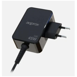 APPROX Telefontöltő - USB Type-C, 45W gyorstöltő + 1.8m kábel, Fekete