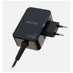 APPROX Telefontöltő - USB Type-C, 65W gyorstöltő + 1.8m kábel, Fekete