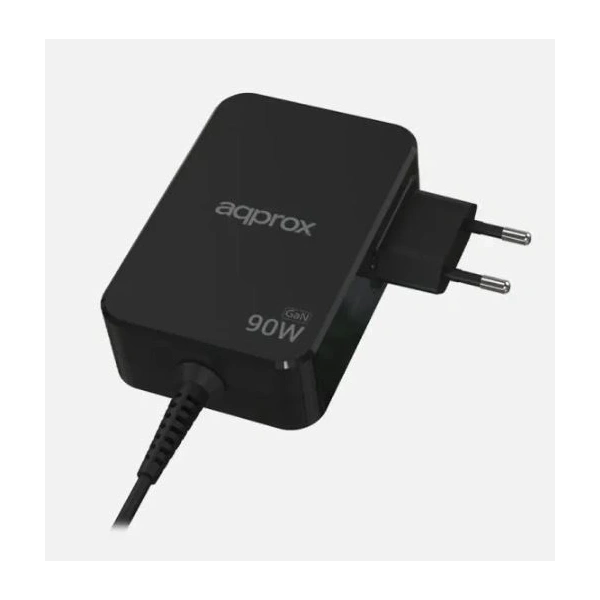 APPROX Telefontöltő - USB Type-C, 90W gyorstöltő + 1.8m kábel, Fekete 1 APPROX Telefontöltő - USB Type-C, 90W gyorstöltő + 1.8m kábel, Fekete