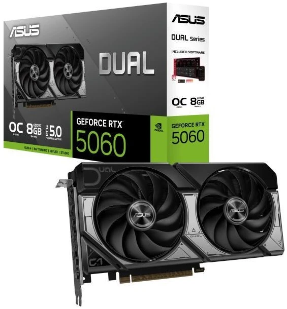 Asus Videokártya - nVidia DUAL-RTX5060-O8G-A (8192MB, GDDR7, 128bit, 1xHDMI, 3xDP) 1 Asus Videokártya - nVidia DUAL-RTX5060-O8G-A (8192MB, GDDR7, 128bit, 1xHDMI, 3xDP)