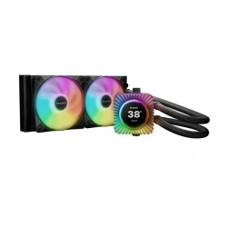 Be Quiet! CPU Water Cooler - LIGHT LOOP IO LCD 240mm (2x120mm, cső hossza: 400mm, fekete)