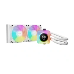 Be Quiet! CPU Water Cooler - LIGHT LOOP IO LCD 240mm White (2x120mm, cső hossza: 400mm, fehér)
