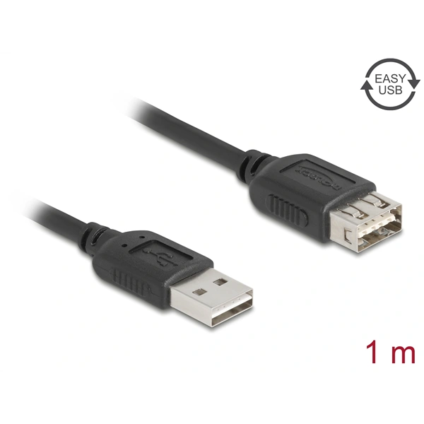 Delock Kábel - 81512 (USB2.0 Hosszabbító kábel, apa/anya, 1m) 1 Delock Kábel - 81512 (USB2.0 Hosszabbító kábel, apa/anya, 1m)