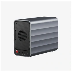Hikvision HIKSEMI DAS - 2db 2,5/3,5 HDD/SSD -> USB-A/C, SD , MicroSD, ventilátor, Max.: 48TB, Fekete