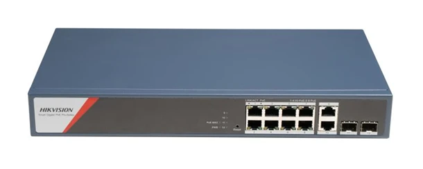 Hikvision Switch PoE - DS-3E1512HP-SI-8P2T2F (8 port 1000Mbps, 130W, 2xRJ45 1000Mbps, 2xSFP 1000Mbps) 1 Hikvision Switch PoE - DS-3E1512HP-SI-8P2T2F (8 port 1000Mbps, 130W, 2xRJ45 1000Mbps, 2xSFP 1000Mbps)