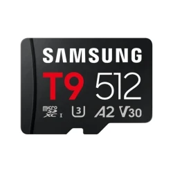 Samsung Memóriakártya - MB-MH512T/WW (T9, 512GB, microSDXC, UHS-I, U3, V30, A2, R200/W130)