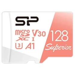 Silicon Power MicroSD kártya - 128GB microSDXC Superior A1 UHS-1 U3 + adapter