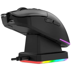 The G-Lab Vezeték nélküli Gamer Egér - KULT SILICIUM PRO (12000 DPI, 7 gomb, makro, PixArt 3311, 1000Hz, RGB, fekete)